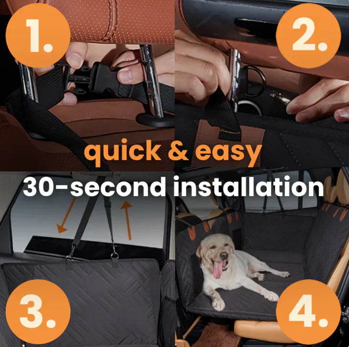 PawpyStuff™ CozyRider - Hard Bottom Back Seat Extender + FREE Dog Bed (Premium Package💎)