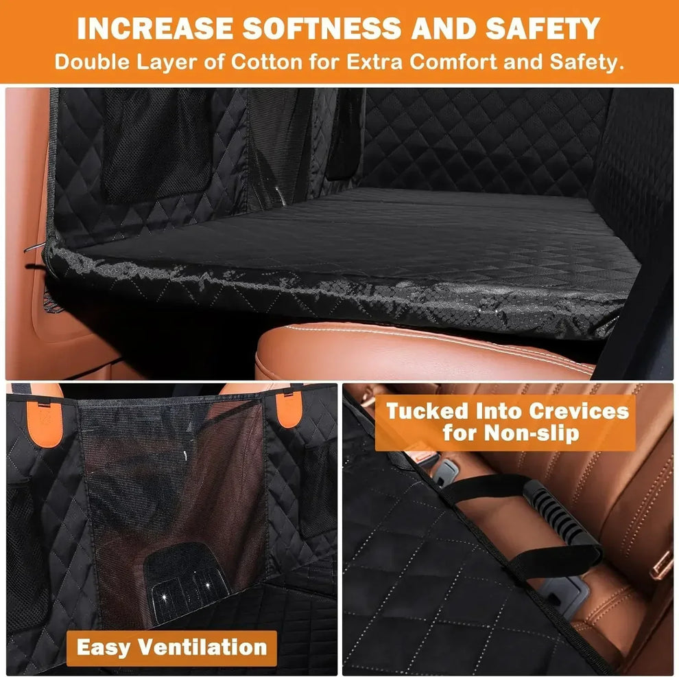 PawpyStuff™ CozyRider - Hard Bottom Back Seat Extender + FREE Dog Bed (Premium Package💎)
