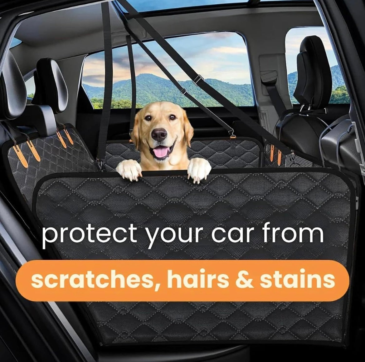 RuffRover 2.0™ - Hard Bottom Back Seat Extender + FREE Dog Bed