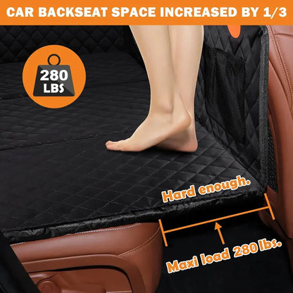 PawpyStuff™ CozyRider - Hard Bottom Back Seat Extender + FREE Dog Bed (Premium Package💎)